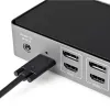 StarTech.com USB-C ir USB-A dokas - hibridinė universali trijų monitorių nešiojamojo kompiuterio dokavimo stotelė su DisplayPort ir HDMI 4K 60Hz - 85W galios tiekimas, 6x USB šakotuvas, GbE, garsas - USB 3.1 Gen 2 10Gbps - TAA