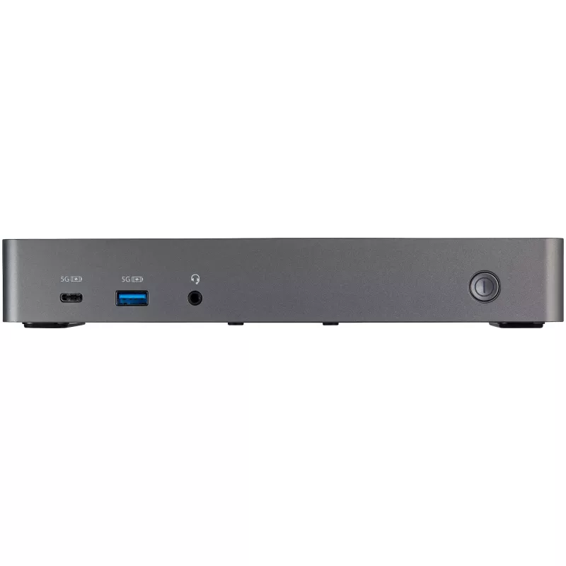 StarTech.com USB-C ir USB-A dokas - hibridinė universali trijų monitorių nešiojamojo kompiuterio dokavimo stotelė su DisplayPort ir HDMI 4K 60Hz - 85W galios tiekimas, 6x USB šakotuvas, GbE, garsas - USB 3.1 Gen 2 10Gbps - TAA