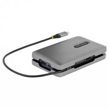 StarTech.com USB-C kelių monitorių kelių prievadų adapteris iki 4K 60Hz USB-C DP Alt Mode vaizdo išvestis ir HDMI 2.0 arba 1080p VGA, 100W PD perdavimas, USB Type C mini dokas, USB-C dokavimo stotelė, MST centras