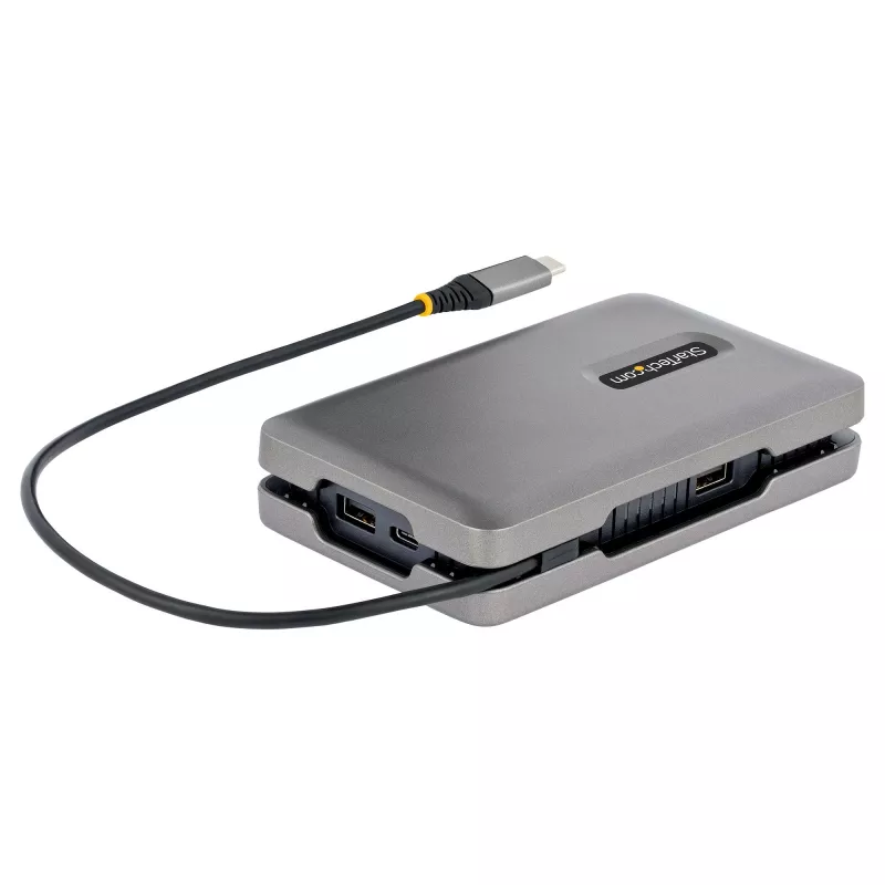 StarTech.com USB-C kelių monitorių kelių prievadų adapteris iki 4K 60Hz USB-C DP Alt Mode vaizdo išvestis ir HDMI 2.0 arba 1080p VGA, 100W PD perdavimas, USB Type C mini dokas, USB-C dokavimo stotelė, MST centras