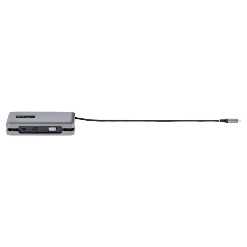 StarTech.com USB-C kelių monitorių kelių prievadų adapteris iki 4K 60Hz USB-C DP Alt Mode vaizdo išvestis ir HDMI 2.0 arba 1080p VGA, 100W PD perdavimas, USB Type C mini dokas, USB-C dokavimo stotelė, MST centras