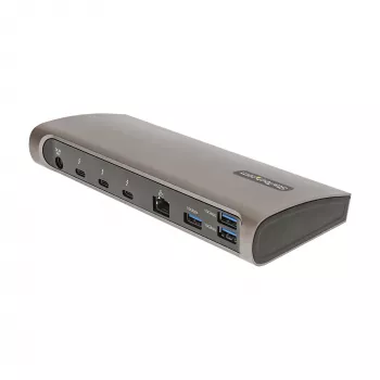 StarTech.com Thunderbolt 4 Dock, 96W maitinimas, vienas 8K / du monitoriai 4K 60Hz, 3xTB4/USB4 prievadai, 4xUSB-A, SD, GbE, Thunderbolt 4 dokų stotelė, skirta Windows arba TB3 MacBook, 0,8 m kabelis