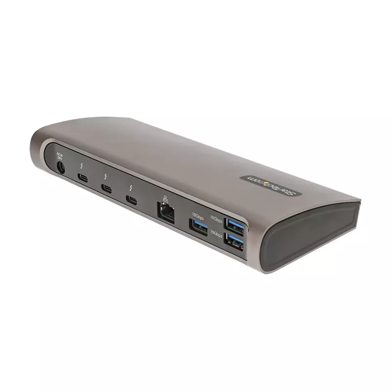 StarTech.com Thunderbolt 4 Dock, 96W maitinimas, vienas 8K / du monitoriai 4K 60Hz, 3xTB4/USB4 prievadai, 4xUSB-A, SD, GbE, Thunderbolt 4 dokų stotelė, skirta Windows arba TB3 MacBook, 0,8 m kabelis