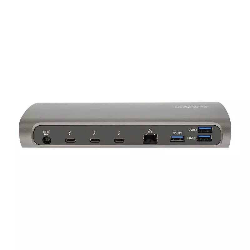 StarTech.com Thunderbolt 4 Dock, 96W maitinimas, vienas 8K / du monitoriai 4K 60Hz, 3xTB4/USB4 prievadai, 4xUSB-A, SD, GbE, Thunderbolt 4 dokų stotelė, skirta Windows arba TB3 MacBook, 0,8 m kabelis