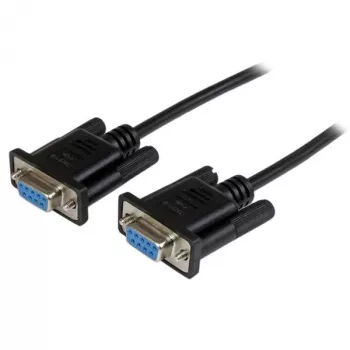 StarTech.com 1 m juodas DB9 RS232 nuoseklus nulinio modemo kabelis F/F