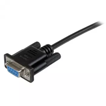 StarTech.com 1 m juodas DB9 RS232 nuoseklus nulinio modemo kabelis F/F