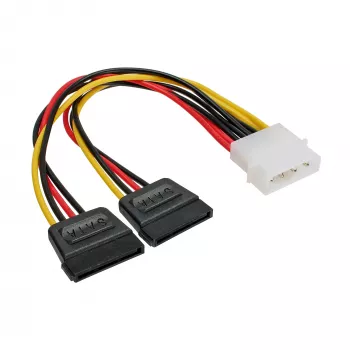 InLine vidinis maitinimo Y-kabelis 1x 5,25 colio / 2x SATA maitinimas 0,20 m