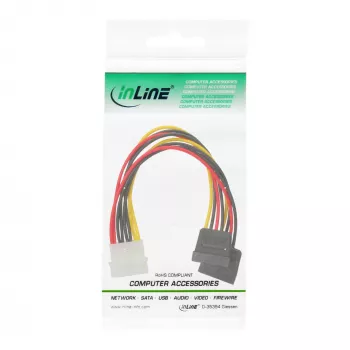 InLine vidinis maitinimo Y-kabelis 1x 5,25 colio / 2x SATA maitinimas 0,20 m