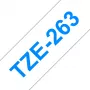 Lipnių juostų kasetė Brother TZe263 36mm Mėlyna ant Baltos