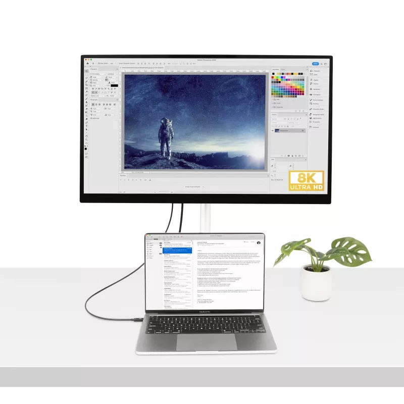 StarTech.com 1,6 pėdų Thunderbolt 4 laidas – 40 Gbps – 100 W PD – 4K/8K vaizdas – Intel sertifikuotas Thunderbolt laidas – suderinamas su USB 4 / Thunderbolt 3 / USB 3.2 / USB Type-C / DisplayPort