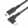 StarTech.com 1 m tvirtas 90 laipsnių USB-C laidas, USB 3.2 Gen 2 (10 Gbps), pilnai funkcionalus USB C į C duomenų perdavimo laidas, 4K 60Hz DP Alt režimas, 100W galios tiekimas