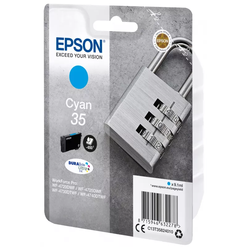 Epson 35 DURABrite Ultra Original Cyan kasetė (C13T35824010)