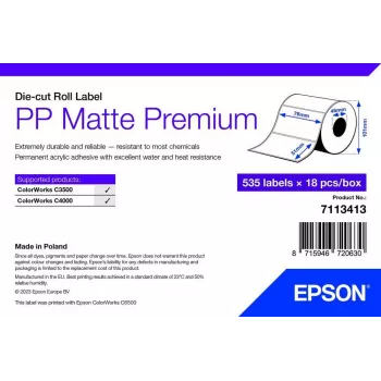 Lipni etiketė spausdintuvui Epson 7113413 balta 7,6x5,1 cm