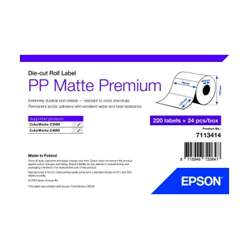 Lipni etiketė spausdintuvui Epson 7113414 balta 7,6x12,7 cm
