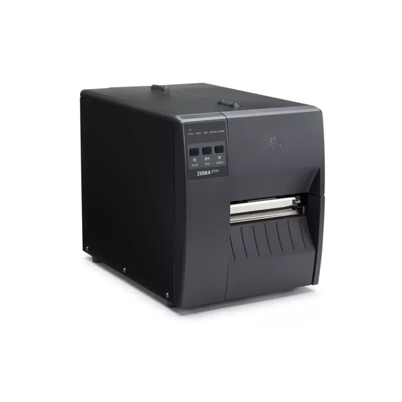 Zebra ZT111 ZT11142-T0E000FZ terminio perdavimo etikečių spausdintuvas, 203 DPI, 254 mm/s, 4" (11,4 cm ritinys), USB, nuoseklusis prievadas, Ethernet, Bluetooth, Wi-Fi, juodas