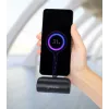 Manhattan nešiojamas powerbank su integruotu USB-C kištuku, 5000 mAh, iki 10W išvestis, stovelis, juoda, 1 metų garantija