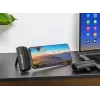 Manhattan nešiojamas powerbank su integruotu USB-C kištuku, 5000 mAh, iki 10W išvestis, stovelis, juoda, 1 metų garantija