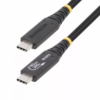 StarTech.com 50 cm USB4 laidas, USB-IF sertifikuotas USB-C, 40 Gbps, 240 W PD 3.1 EPR, 8K 60 Hz, USB Type-C duomenų perdavimo laidas, suderinamas su Thunderbolt / USB 3.2 prievadais