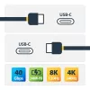 StarTech.com 50 cm USB4 laidas, USB-IF sertifikuotas USB-C, 40 Gbps, 240 W PD 3.1 EPR, 8K 60 Hz, USB Type-C duomenų perdavimo laidas, suderinamas su Thunderbolt / USB 3.2 prievadais