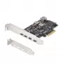 StarTech.com 5 prievadų USB PCIe kortelė, USB 3.2 10Gbps, PCI Express kortelė su 4x USB-C prievadais, 1x USB-A vidiniu prievadu, USB PCIe valdiklio kortelė, Windows/macOS/Linux