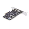 StarTech.com 5 prievadų USB PCIe kortelė, USB 3.2 10Gbps, PCI Express kortelė su 4x USB-C prievadais, 1x USB-A vidiniu prievadu, USB PCIe valdiklio kortelė, Windows/macOS/Linux