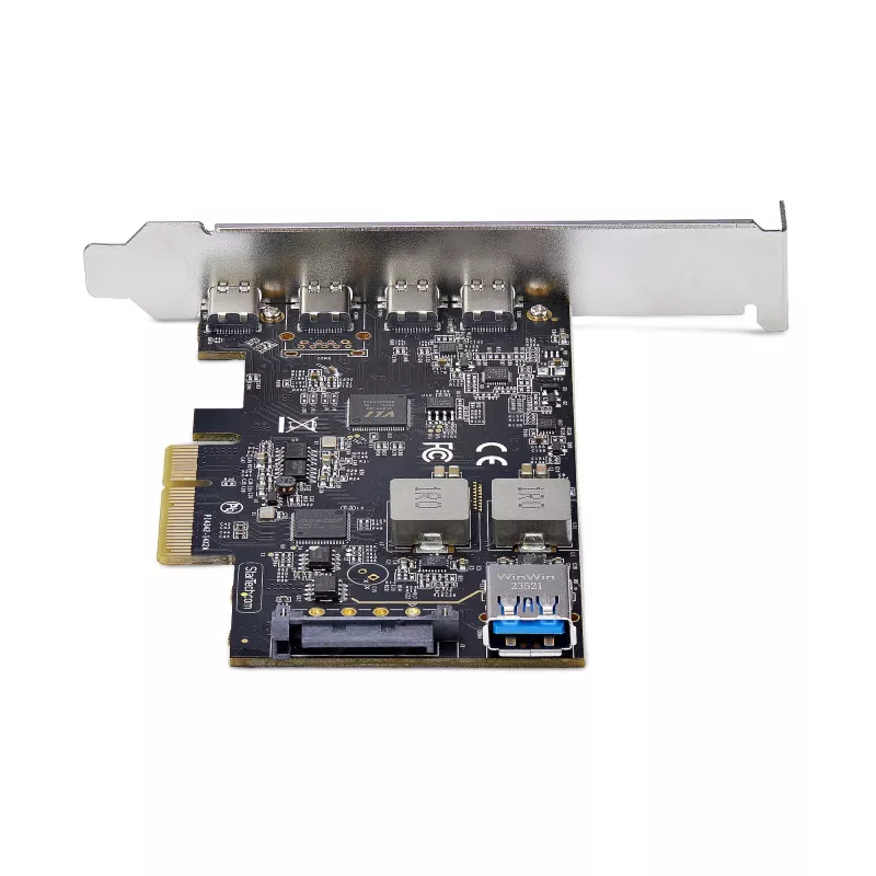 StarTech.com 5 prievadų USB PCIe kortelė, USB 3.2 10Gbps, PCI Express kortelė su 4x USB-C prievadais, 1x USB-A vidiniu prievadu, USB PCIe valdiklio kortelė, Windows/macOS/Linux
