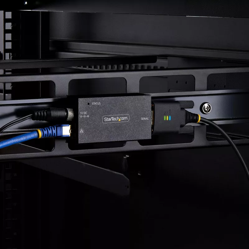StarTech.com 1 prievado nuoseklioji į Ethernet adapteris, IP nuosekliojo įrenginio serveris nuotoliniams RS232 įrenginiams, montuojamas ant sienos/DIN bėgio, metalinis korpusas, RJ45 LAN į DB9 nuosekliojo keitiklis