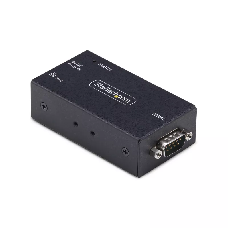 StarTech.com 1 prievado nuosekliojo prievado į Ethernet adapteris su PoE, IP nuosekliojo įrenginio serveris nuotoliniams RS232 įrenginiams, montuojamas ant sienos/DIN bėgio, RJ45 LAN į DB9 keitiklis, TAA