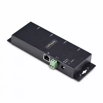 StarTech.com 4 prievadų nuosekliojo prievado į Ethernet adapteris, IP nuosekliųjų įrenginių serveris nuotoliniams RS232 įrenginiams, montuojamas ant sienos/DIN bėgio, metalinis korpusas, RJ45 LAN į DB9 nuoseklųjį keitiklis