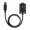 StarTech.com 2m USB į RS232 adapterio laidas, COM išlaikymas, keičiami varžtai/veržlės, USB-A į DB9, FTDI IC, ESD apsauga, Windows/macOS/Linux