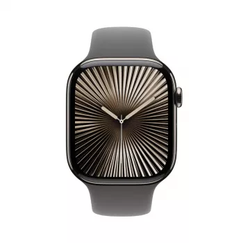 Išmanusis laikrodis Apple Watch Series 10 GPS + Cellular 46mm Natural Titanium Case Stone Grey Sport Band S/M