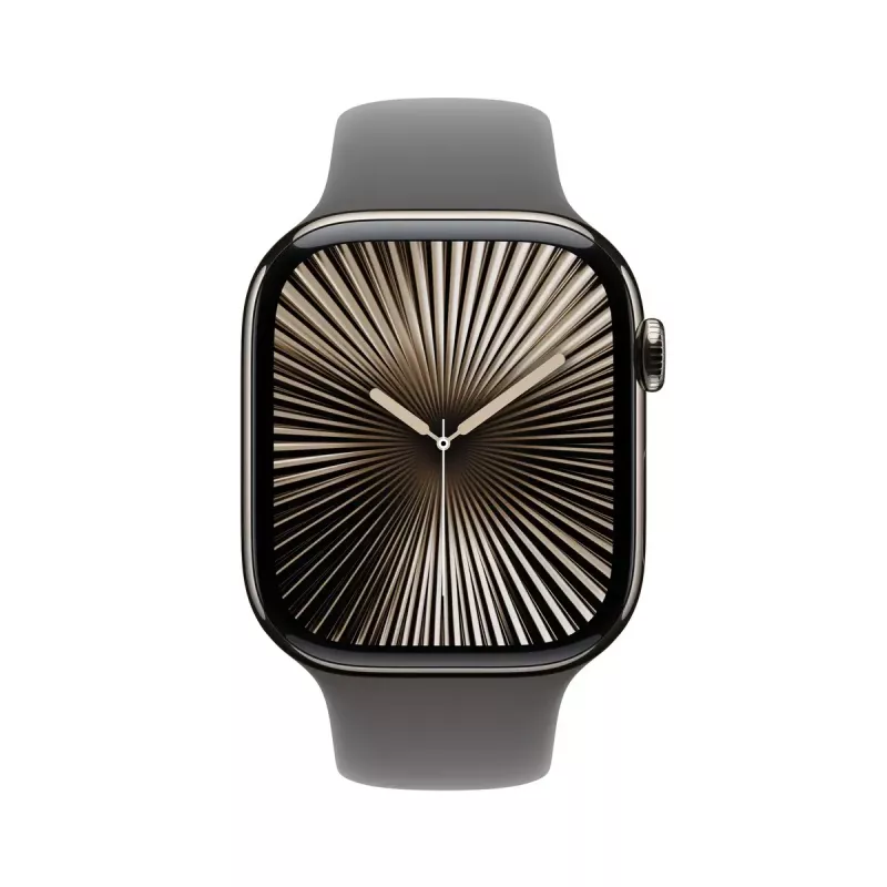 Išmanusis laikrodis Apple Watch Series 10 GPS + Cellular 46mm Natural Titanium Case Stone Grey Sport Band S/M
