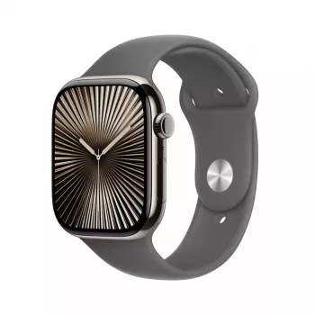 Išmanusis laikrodis Apple Watch Series 10 GPS + Cellular 46mm Natural Titanium Case Stone Grey Sport Band S/M