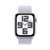 Išmanusis laikrodis Apple Watch SE GPS + Cellular 44mm sidabrinis aliumininis korpusas Blue Cloud Sport Loop