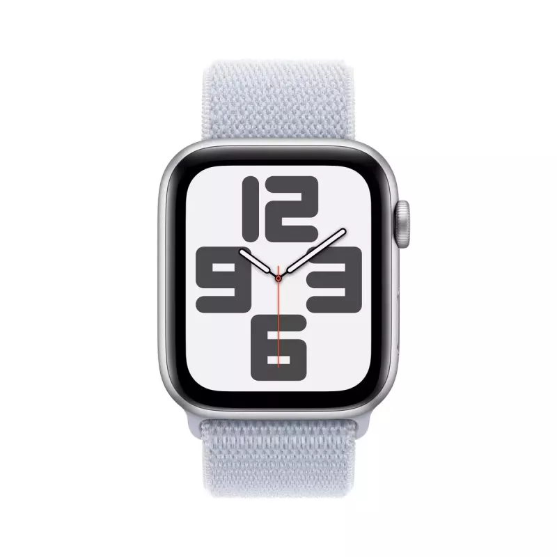 Išmanusis laikrodis Apple Watch SE GPS + Cellular 44mm sidabrinis aliumininis korpusas Blue Cloud Sport Loop
