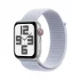 Išmanusis laikrodis Apple Watch SE GPS + Cellular 44mm sidabrinis aliumininis korpusas Blue Cloud Sport Loop