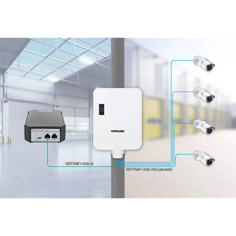 Tinklo jungiklis Intellinet 509220 Gigabit Ethernet 5 prievadų PoE