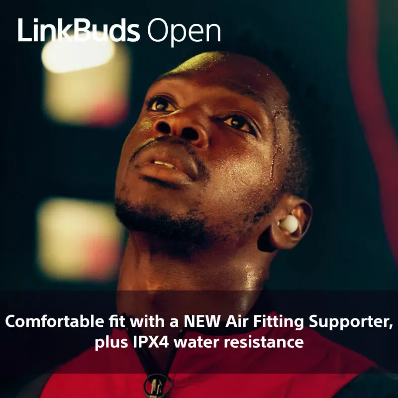 Belaidės ausinės Sony LinkBuds Open WFL910W – atviro tipo, Bluetooth 5.3, 20–20000 Hz, 10 m, baltos