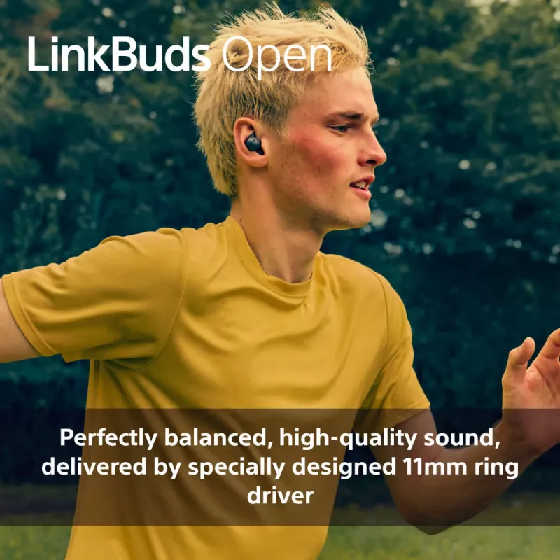 Belaidės ausinės Sony LinkBuds Open WFL910W – atviro tipo, Bluetooth 5.3, 20–20000 Hz, 10 m, baltos