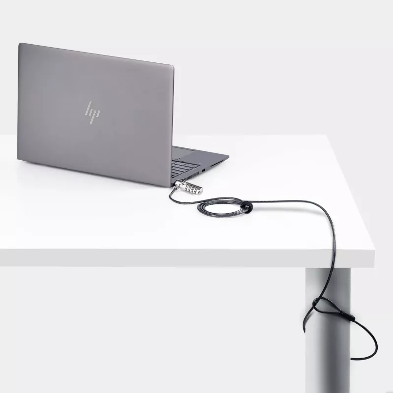 StarTech.com Slim Lock Nano Slot suderinama, 2 m fiksavimo kabelis, apsauga nuo vagystės nešiojamam kompiuteriui, pjovimui atsparus plieninis kabelis, 4 skaitmenų kodas
