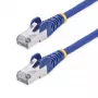 StarTech.com 1m mėlynas CAT8 eterneto kabelis, apsaugotas nuo užkliuvimo, RJ45, 25G/40G, 2000MHz, 100W PoE++, S/FTP, 26AWG gryna vario viela, LSZH, ekranuotas tinklo jungiamasis laidas su įtempimo mažinimo elementais, individualiai išbandytas