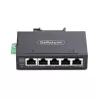 StarTech.com 5 prievadų nevaldomas pramoninis tinklo jungiklis, 100/1000 Ethernet, DIN bėgelio/sieninis montavimas, tvirtas IP30 gigabitinis jungiklis, -40°F-167°F, 9~60V DC, TAA atitinkantis