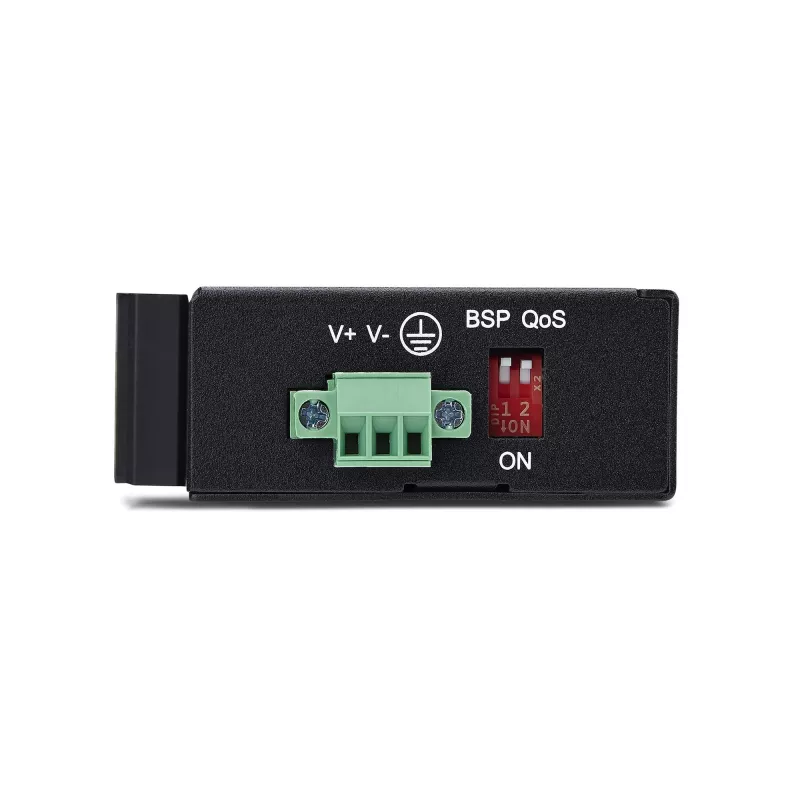 StarTech.com 5 prievadų nevaldomas pramoninis tinklo jungiklis, 100/1000 Ethernet, DIN bėgelio/sieninis montavimas, tvirtas IP30 gigabitinis jungiklis, -40°F-167°F, 9~60V DC, TAA atitinkantis