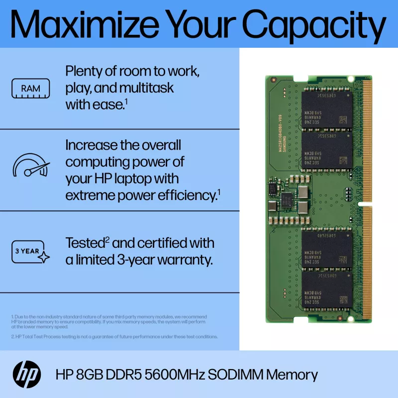 HP 8 GB DDR5 5600 SODIMM atmintis
