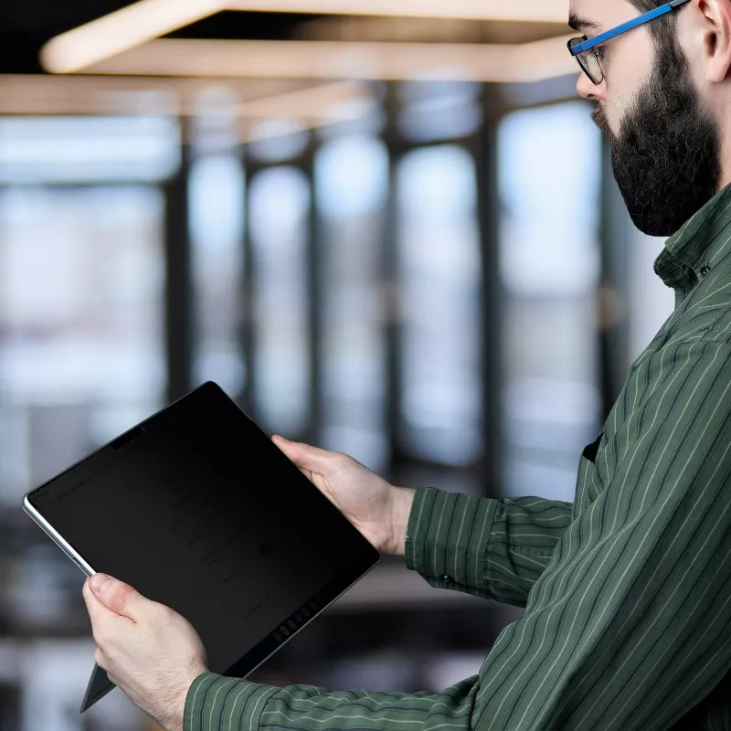 StarTech.com 4 krypčių 12,3 col. Surface Pro 4/5/6/7/7+ privatumo ekrano filtras, portretas / peizažas, liečiamas, +/- 30° žiūrėjimo kampas, mėlynos šviesos mažinimas, matinis paviršius