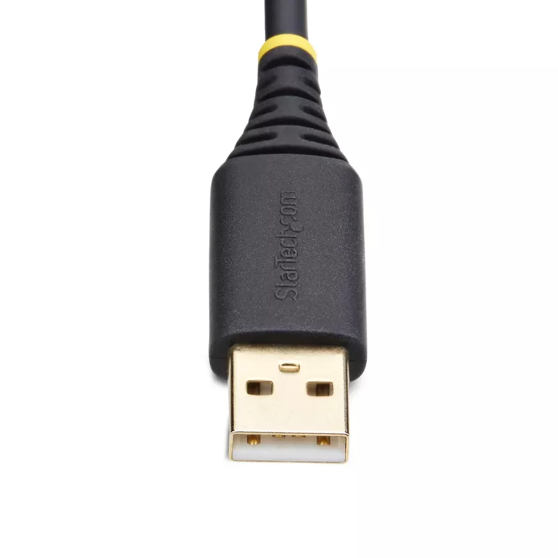 StarTech.com 1 pėdos (30 cm) USB į RS232 nuoseklųjį adapterio kabelis su COM išlaikymu ir keičiamomis veržlėmis/varžtais, USB-A į DB9, FTDI mikroschema, ESD apsauga, Windows/macOS/Linux