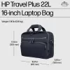 Dėklas nešiojamam kompiuteriui HP Travel Plus 22L 16 colių Portfelis Vienspalvis