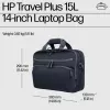 HP Travel Plus 15L portfelis nešiojamam kompiuteriui 14 colių, 820 g, vienspalvis