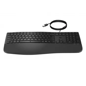 HP 485 Comfort laidinė klaviatūra, pilno dydžio, USB, membraninė, su riešo atrama