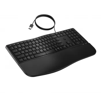 HP 485 Comfort laidinė klaviatūra, pilno dydžio, USB, membraninė, su riešo atrama